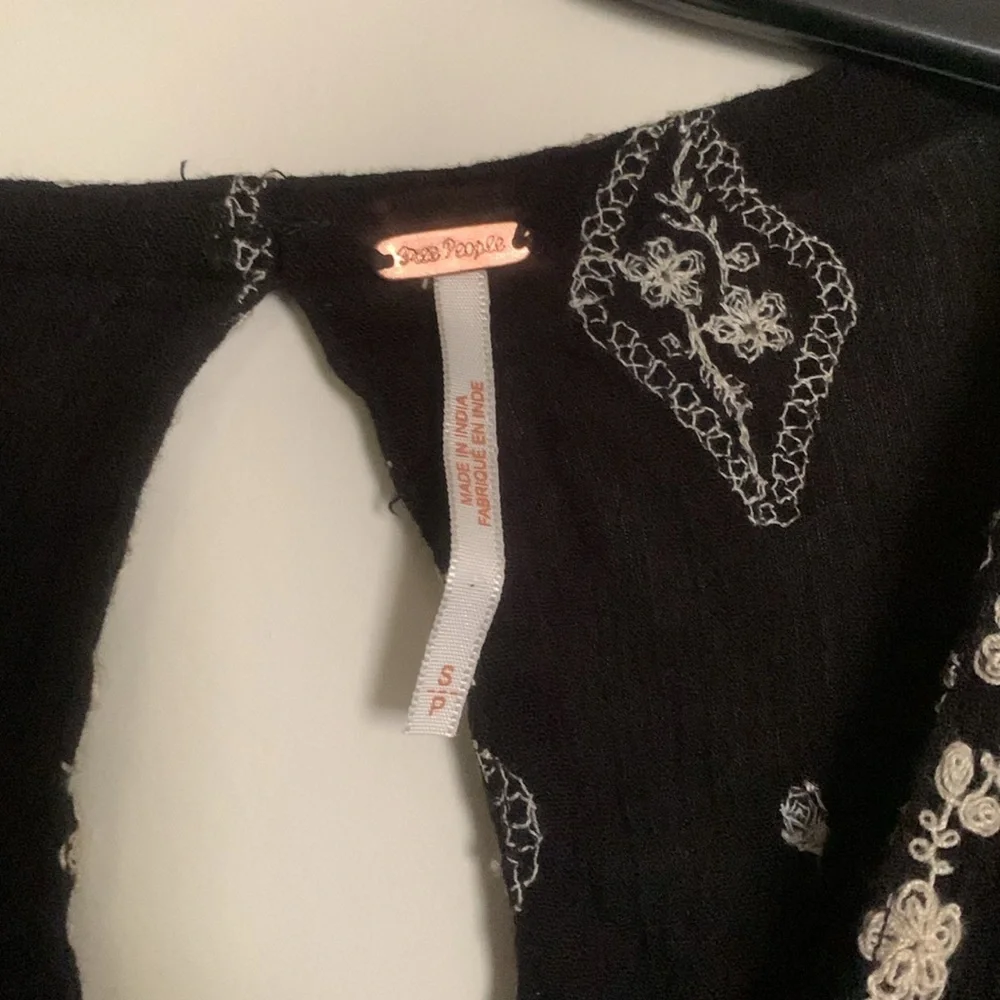 ❤️Black sz Small free people flowy top/very mini dress - Picture 2 of 6
